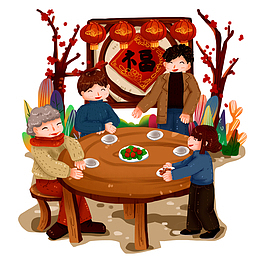 团聚年夜饭合家团聚聚会
