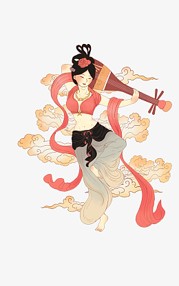 中国风手绘水墨风景山水徽派建筑 6