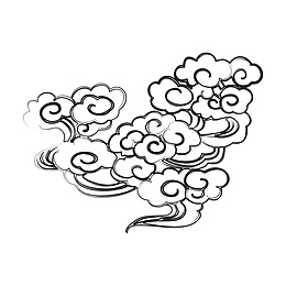 中国风手绘水墨风景山水徽派建筑32