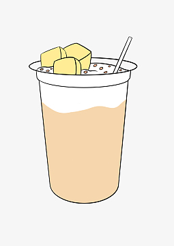 手绘奶茶图标元素卡通素材