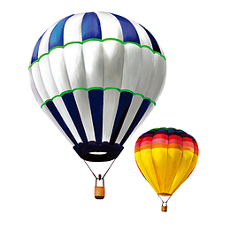 两个热气球免扣PNG