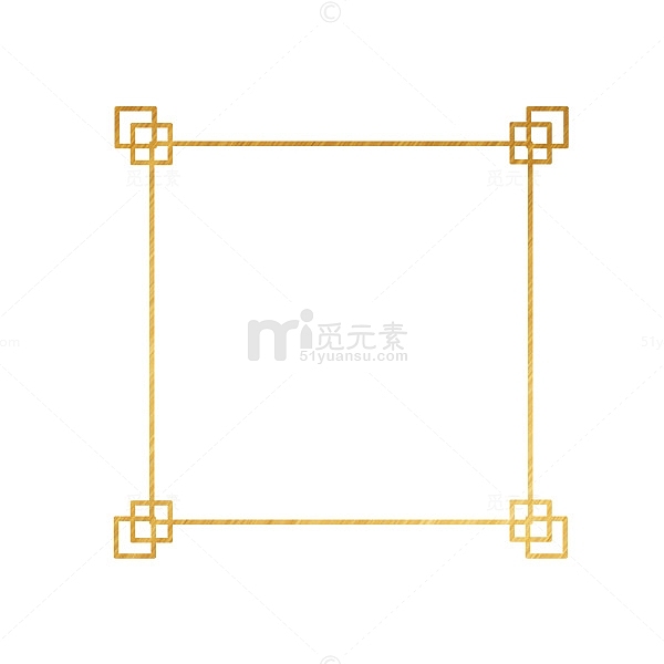 中国风金色方框边框