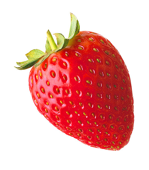 色泽新鲜的草莓