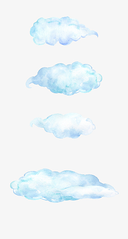 水彩云朵素材