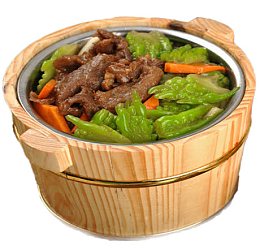 木桶饭图片08青椒牛柳