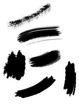 笔触 毛笔 水墨 黑色 书法 墨点 墨迹