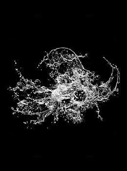 飞溅喷溅的水花浪花波涛半透明免扣素材