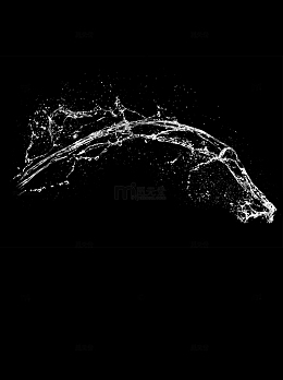 飞溅喷溅的水花浪花波涛的半透明免扣素材