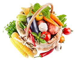 水果蔬菜篮子一大堆