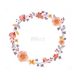小清新唯美花朵编织花环
