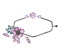 梦幻紫色钻石花朵边框