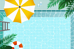 夏季沁心游泳池