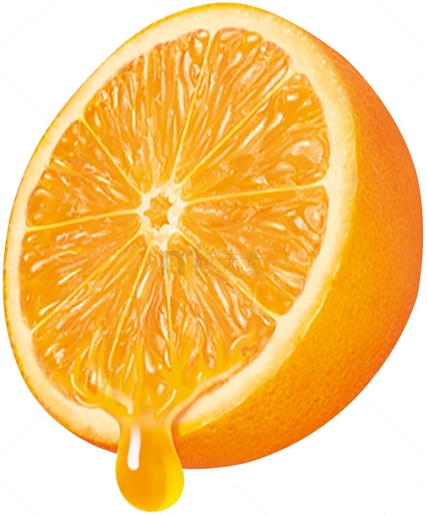 高清水果切开的橙子