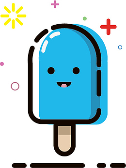 冰棍手绘卡通素材-冰棍png图片下载-觅元素