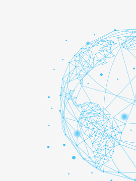 蓝色地球科技线条装饰
