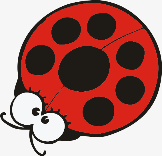 可爱手绘卡通红色七星瓢虫素材免费下载_觅元素