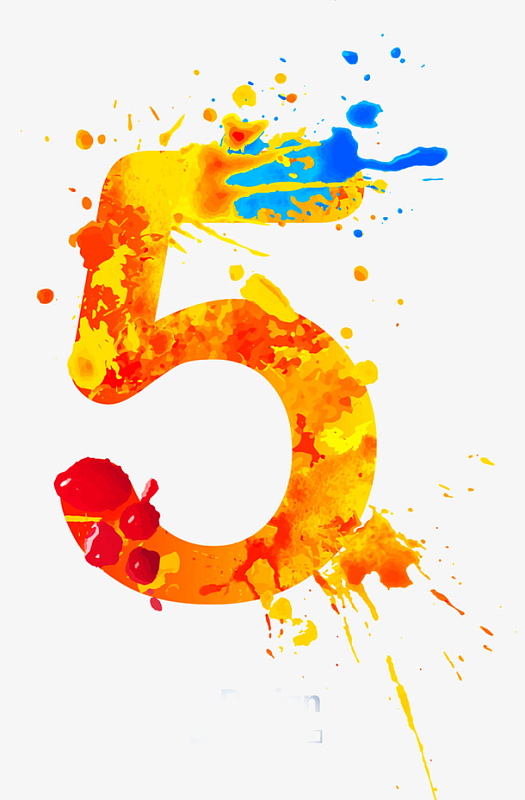 炫彩数字png免扣素材