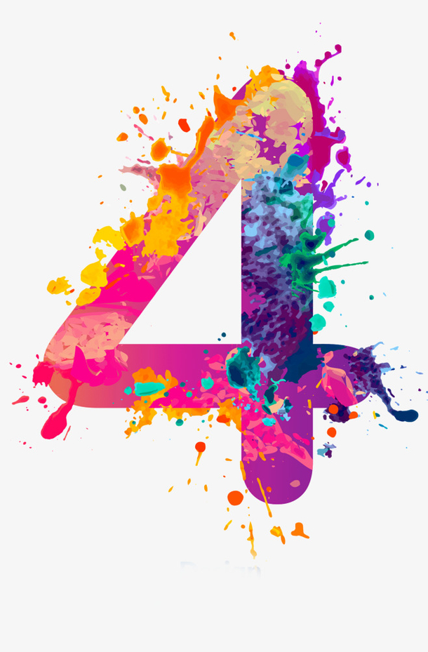 炫彩,数字png免扣,素材