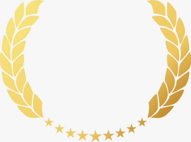 渐变金色星星麦穗