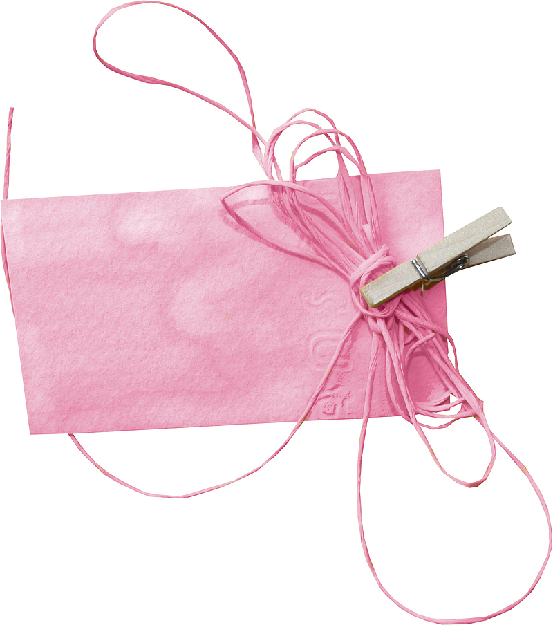 粉色长线信封