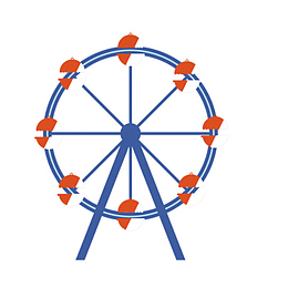 可爱卡通摩天轮素材_可爱卡通摩天轮图片元素-觅元素