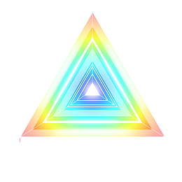 科技三角形发光不同背景下效果不通