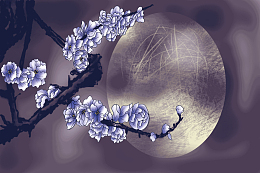图案设计彩印花边A87