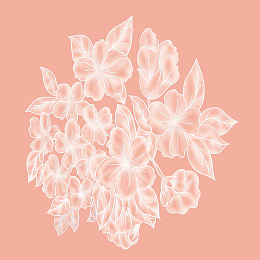 图案设计彩印花边A122