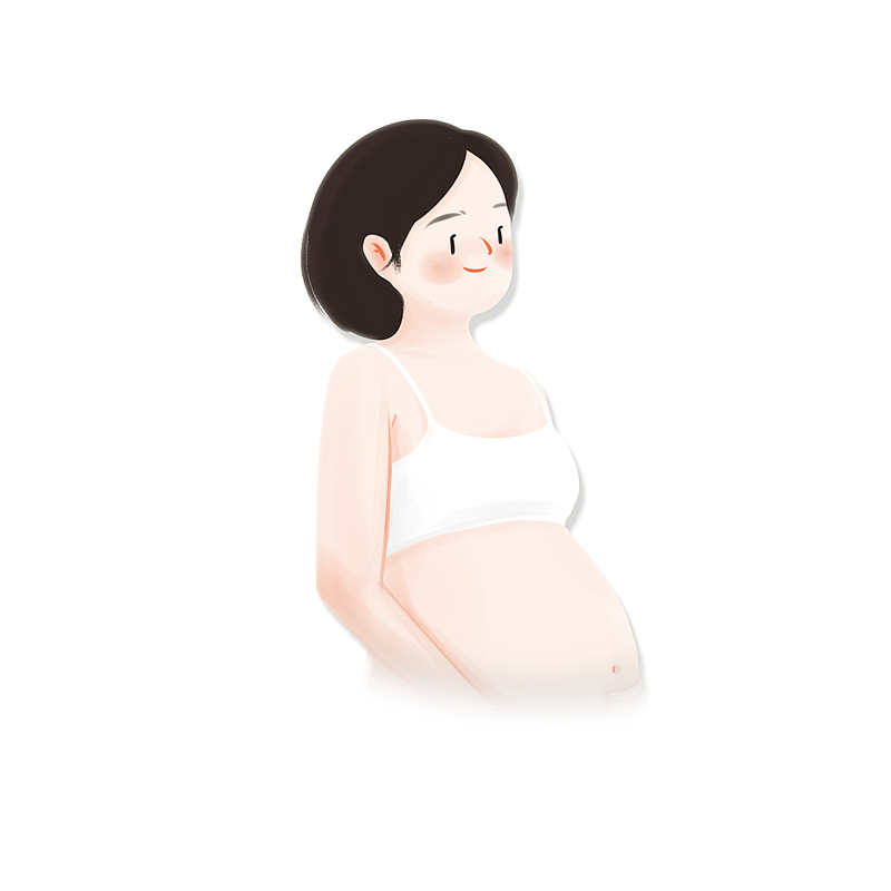 卡通可爱孕妈咪