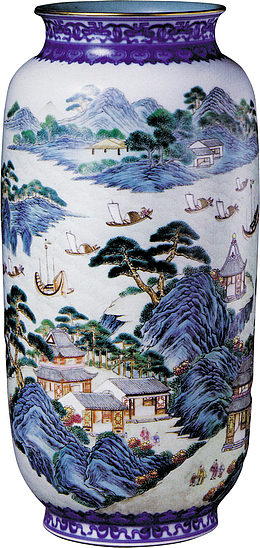 古董花瓶青花瓷免扣