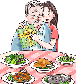 父亲节陪伴老父亲