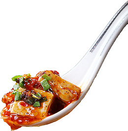 勺子里的麻辣豆腐