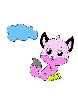 手绘线条猫咪画