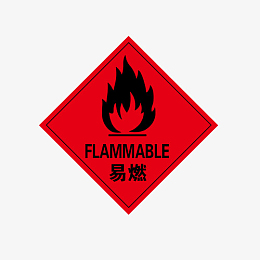 标识,易燃,警示,方形