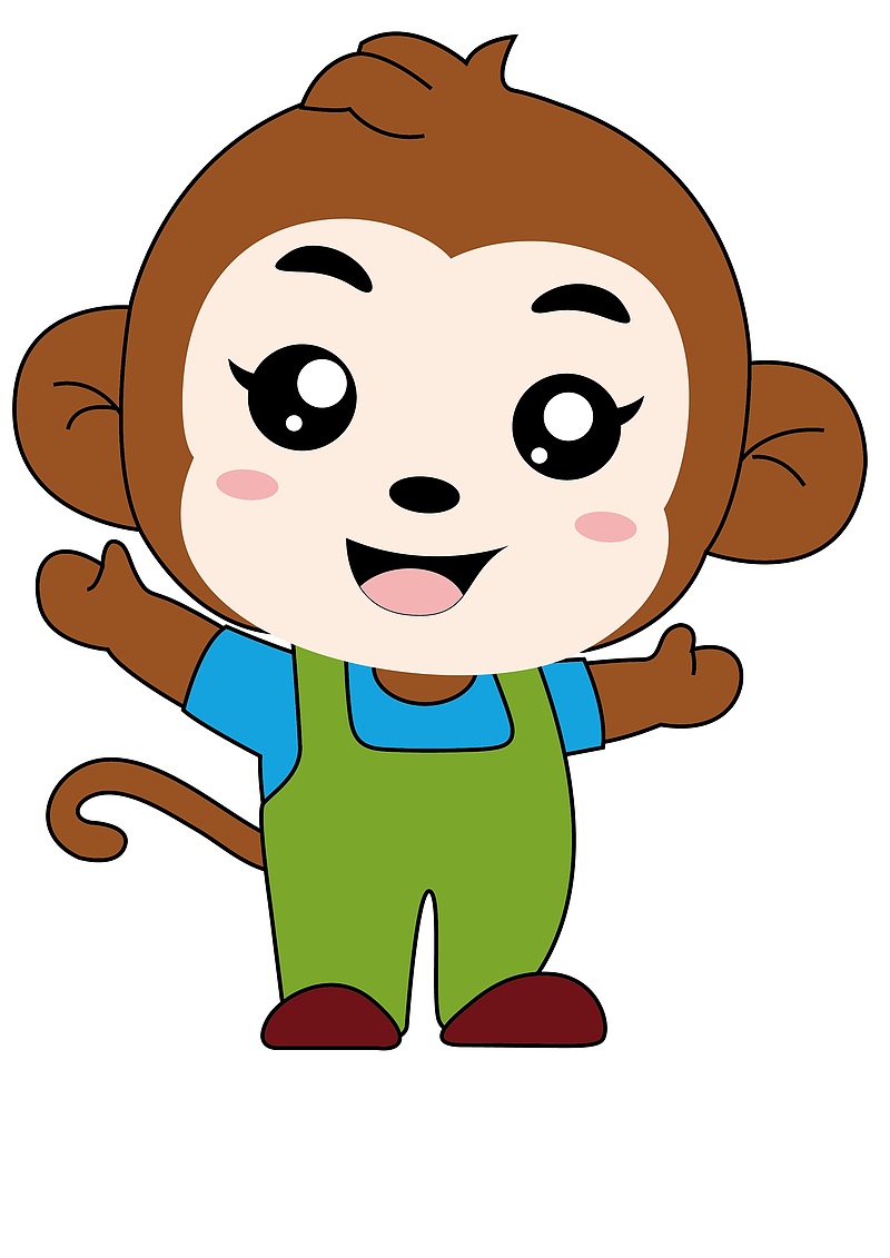 卡通形象可爱小猴子