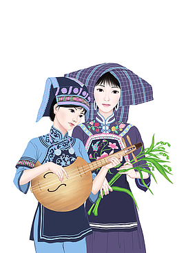 少数民族姑娘
