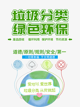 垃圾分类绿色环保爱护环境文明城市
