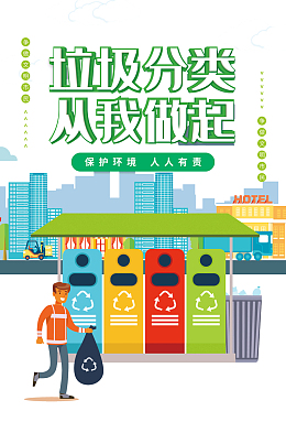 垃圾分类从我做起争做文明市民