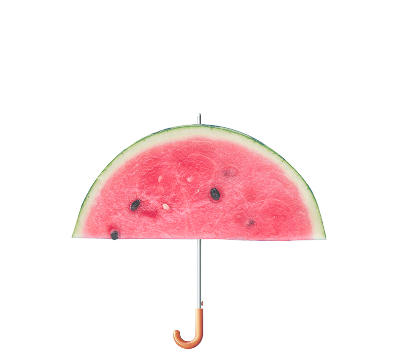 夏天里的西瓜伞