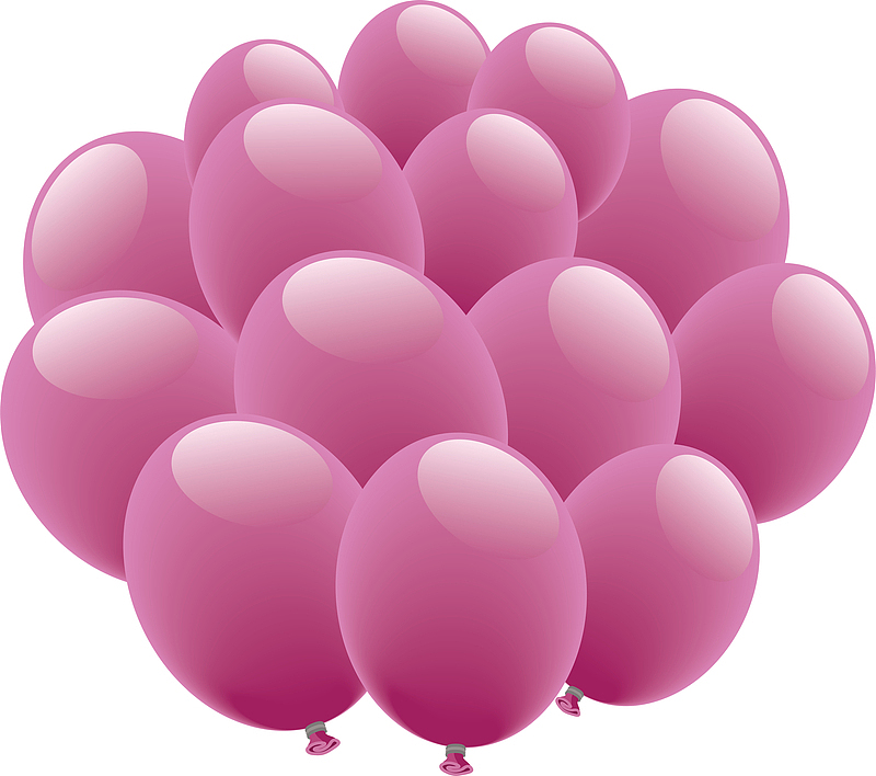 粉色美丽气球