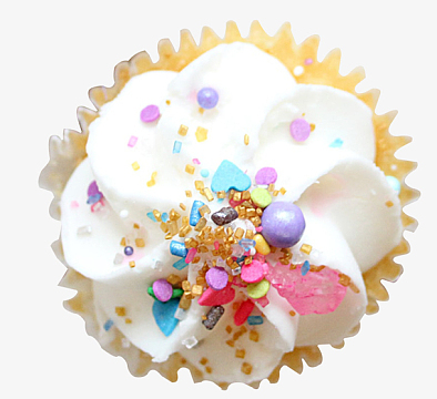 俯拍的纸杯蛋糕