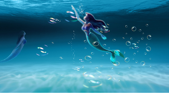 浮出水面的美人鱼