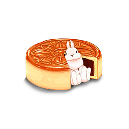 中秋创意月饼月兔