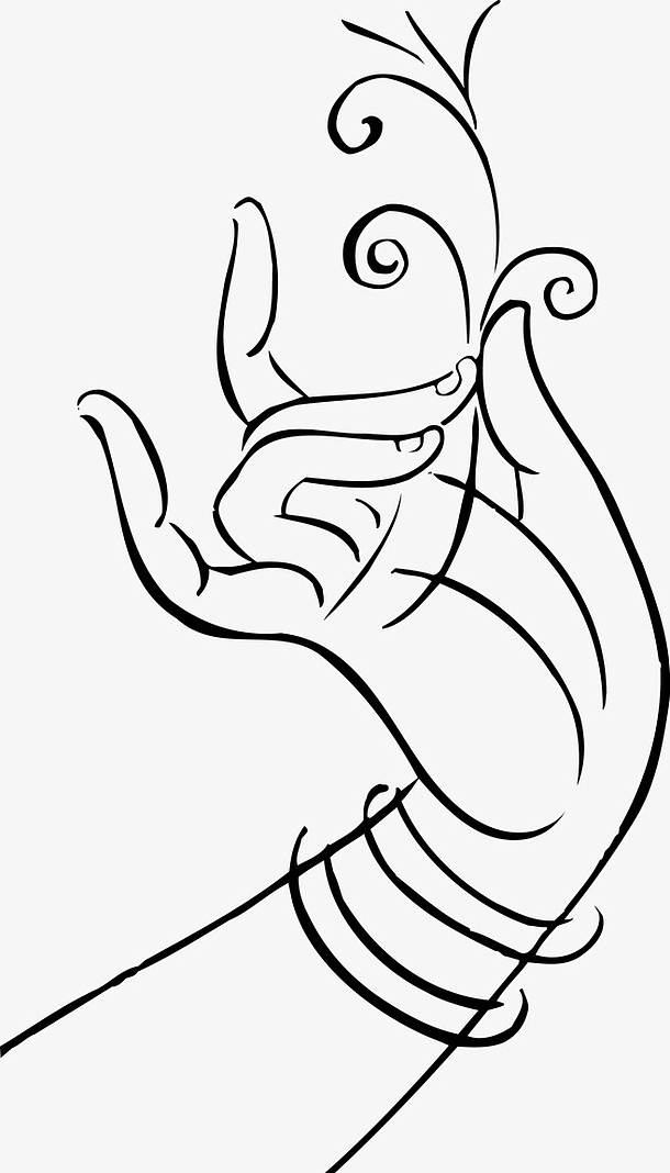 佛手拈花元素素材免费下载_觅元素