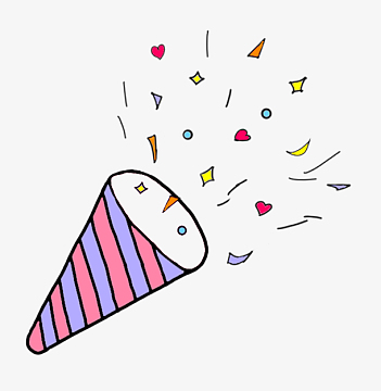 欢庆 庆贺 彩纸 庆祝 喇叭