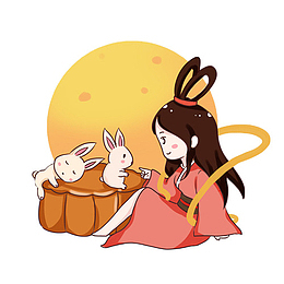 免抠中秋节卡通素材