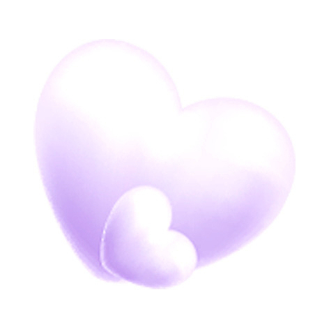 心型紫粉色云朵