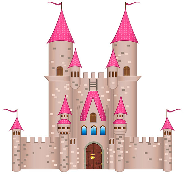 卡通粉色城堡