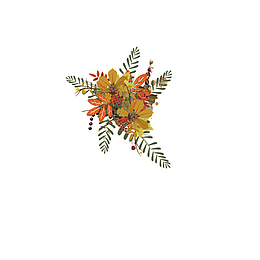 秋色焦糖色花簇