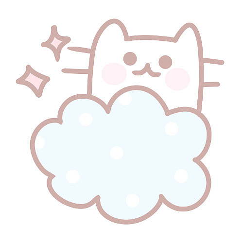 云朵小猫素材